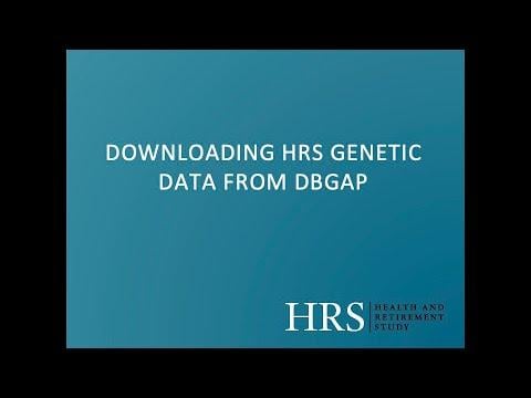 Embedded thumbnail for Downloading HRS Genetic Data from dbGaP
